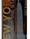 NY Empire State 10x24 Artistic Planked Wood Sign by Cory Steffen