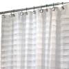 Interdesign Tuxedo Stall Size Shower Curtain, White, 54 Inches X 78 Inches