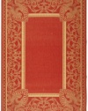 Area Rug 6x9 Rectangle Transitional Red - Natural Color - Safavieh Courtyard Rug from RugPal