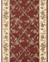 Nourison Zanibar Trellis Burgundy 2.3-Feet by 8-Feet Polyacrylic Runner Rug