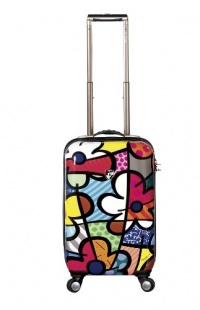 Heys USA Luggage Britto Flowers 22 Inch Hardside Carry-on Spinner, Flowers, 22 Inch