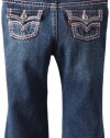 Levi's Baby-Girls Infant Taylor Thick Stitch Bootcut Jean, Blue Wonder, 12 Months