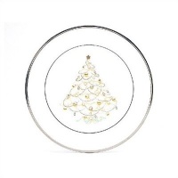 Noritake Palace Christmas Platinum Holiday Accent Plates, Set of 4