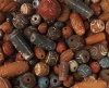 Beads - Terra Cotta - Indonesian - 32+ Pieces Assorted