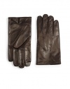 THE LOOKButtery leather with seam detailingVented cuffsTHE MATERIALLeatherCashmere liningCARE & ORIGINDry cleanImported