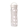 Lifefactory 16-Ounce Glass Beverage Bottle, Pearl White