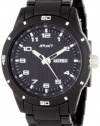 Sprout Men's ST3100BKBK Eco-Friendly Black Bamboo Dial and Black Resin Bracelet Watch