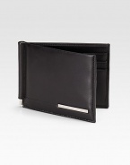 A smooth, sophisticated wallet of Italian calfskin leather with signature plate detail.Six card slots3½ x 3¼Made in Italy