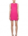 (V09675-4) Vince Silk Zip Back Shift in Hot Pink in Hot Pink Size: 4