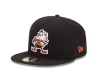 NFL Cleveland Browns Black and Team Color 59Fifty Fitted Cap