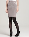 This polished Z Spoke Zac Posen pencil skirt exudes modern glamour with a seamed silhouette and subtle metallic finish--a luxe transition piece from the office to after hours.