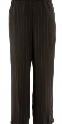 Jones New York Hazelnut Vertical Striped Side Zip Straight Leg Dress Pant 18W