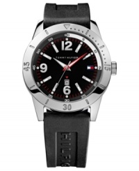 Wear this sporty Tommy Hilfiger watch in casual and business settings for a modern look.