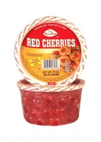 Paradise Red Cherries, Whole, 8 Ounce Tubs (Pack of 4)