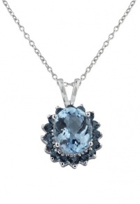 Effy Jewlery 14K White Gold Blue Topaz Pendant, 2.84 TCW