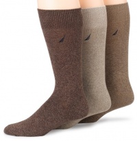 Nautica Men's 3-Pack Classic Flat Knit Sock