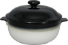 Sango Nova Black 2-1/2-Quart Covered Casserole