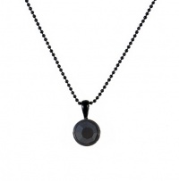 Necklace - N170 - Swarovski (tm) Crystal Drop (10mm / 3/8) ~ Jet (Black)