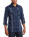 Burnside Men's Operate Burnside's Plaid Woven Button Down Shirt