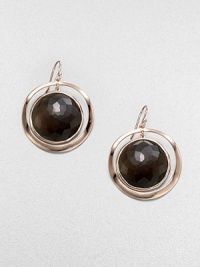 From the Lite Links Collection. A sophisticated design featuring faceted smokey quartz stones framed in sterling silver and 18k gold, finished in the warm glow of 18k rose goldplating. Smokey quartzSterling silver and 18k gold with 18k rose goldplatingDrop, about 1.9Hook backImported 