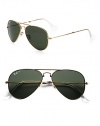 Classic metal aviator sunglasses fold to fit into your pocket. Available in gold with green crystal lens.Metal temples100% UV protectionMade in Italy 