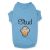 Zack & Zoey Polyester/Cotton Stud Muffin Dog Tee, Small, Blue