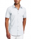 Calvin Klein Sportswear Men's Short Sleeve Yarn Dye Gingham Check Woven Shirt