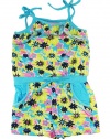 Sweet & Soft Baby-Girls Infant 6-24M Green Exotic Flower Sleeveless Romper