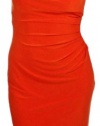 Lauren Ralph Lauren Women's Pleated Cowl Jersey Dress (12, Mandarin Orange)