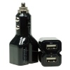 PowerGen Dual USB 3.1A 15w High Output Car Charger - BLACK