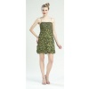 Sue Wong Womens Size 6 Olive Beaded Flower Embellished Cocktail Dress