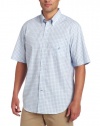 Nautica Men's Short Sleeve Poplin Mini Plaids Woven