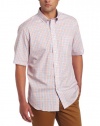 Nautica Men's Big-Tall Short Sleeve Wrinkle Resistant Glen Plaid