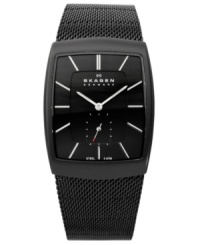 Skagen Denmark has turned the lights out with this shadowy casual timepiece.