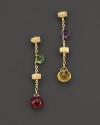 From the Paradise collection, linear, faceted, semi precious multi-hued earrings, designed by Marco Bicego.