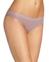 Calvin Klein Women's Second Skin Bikini Underwear, Muted Mauve, Medium