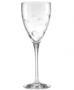 A nice surprise, this goblet from the Society Hill crystal stemware collection features pressed dots and clean lines in luminous crystal from kate spade new york.