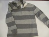 Ralph Lauren Hooded Rugby Shirt Stripes Grey Size 5