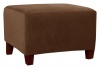 Maytex Collin Stretch 1-Piece Slipcover Ottoman, Mocha