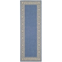 Safavieh Courtyard Collection CY5143C Blue and Sand Indoor/ Outdoor Area Runner, 2-Feet 4-Inch by 6-Feet 7-Inch