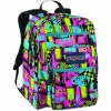 JanSport Big Student Classics Series Daypack, Black/Fluorescent Street Scene