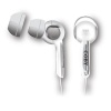 Coby CVE91WHT Isolation Stereo Earphones with Volume Control, White