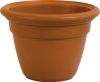 Dynamic Design HP0912DT Hampton 9-Inch Snap-Fit Poly Rim Planter, Dark Terra