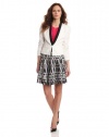 BCBGMAXAZRIA Women's Guy Woven City Jacket, Off White, Large