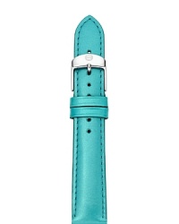 Tropical hues are big news this season, and this aqua leather watch strap from Michele is an easy way to take the trend to your jewelry box.