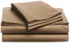 Pinzon Hemstitch 400-Thread-Count Egyptian Cotton Sateen King Sheet Set, Chestnut