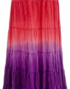 Karen Kane Cotton Painted Garden Dip Dye Tiered Skirt 1X