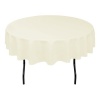 70 in. Round Polyester Tablecloth Ivory