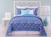 Trina Turk Caprice Medallion Twin Coverlet, 68 by 90-Inch, Blue