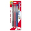 Pentel Clic Eraser Grip Retractable Eraser with Grip, Assorted Barrels, 3 Pack (ZE21BP3-K6)